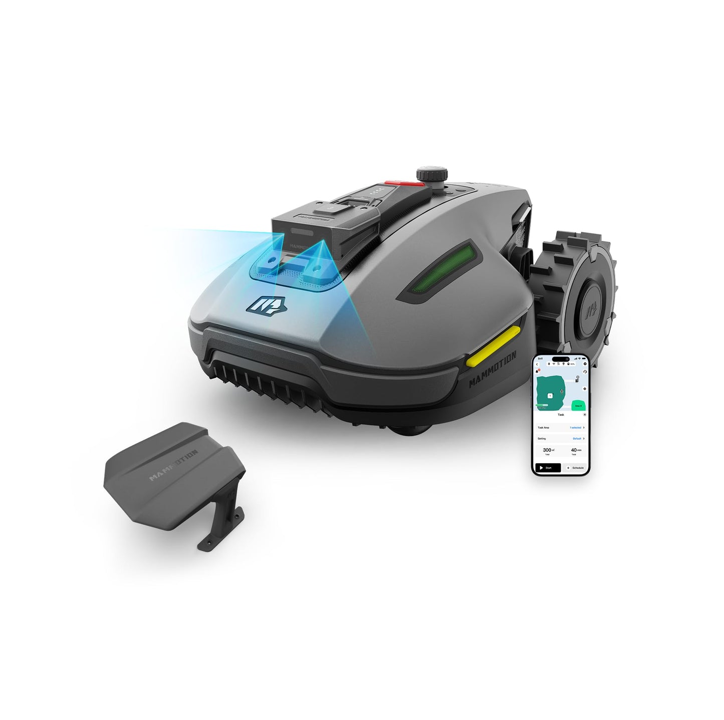Mammotion YUKA Mini 700 Mähroboter mit Garage – Kabelloses Rasenmähen mit KI-Navigation & NetRTK+ Vision-System
