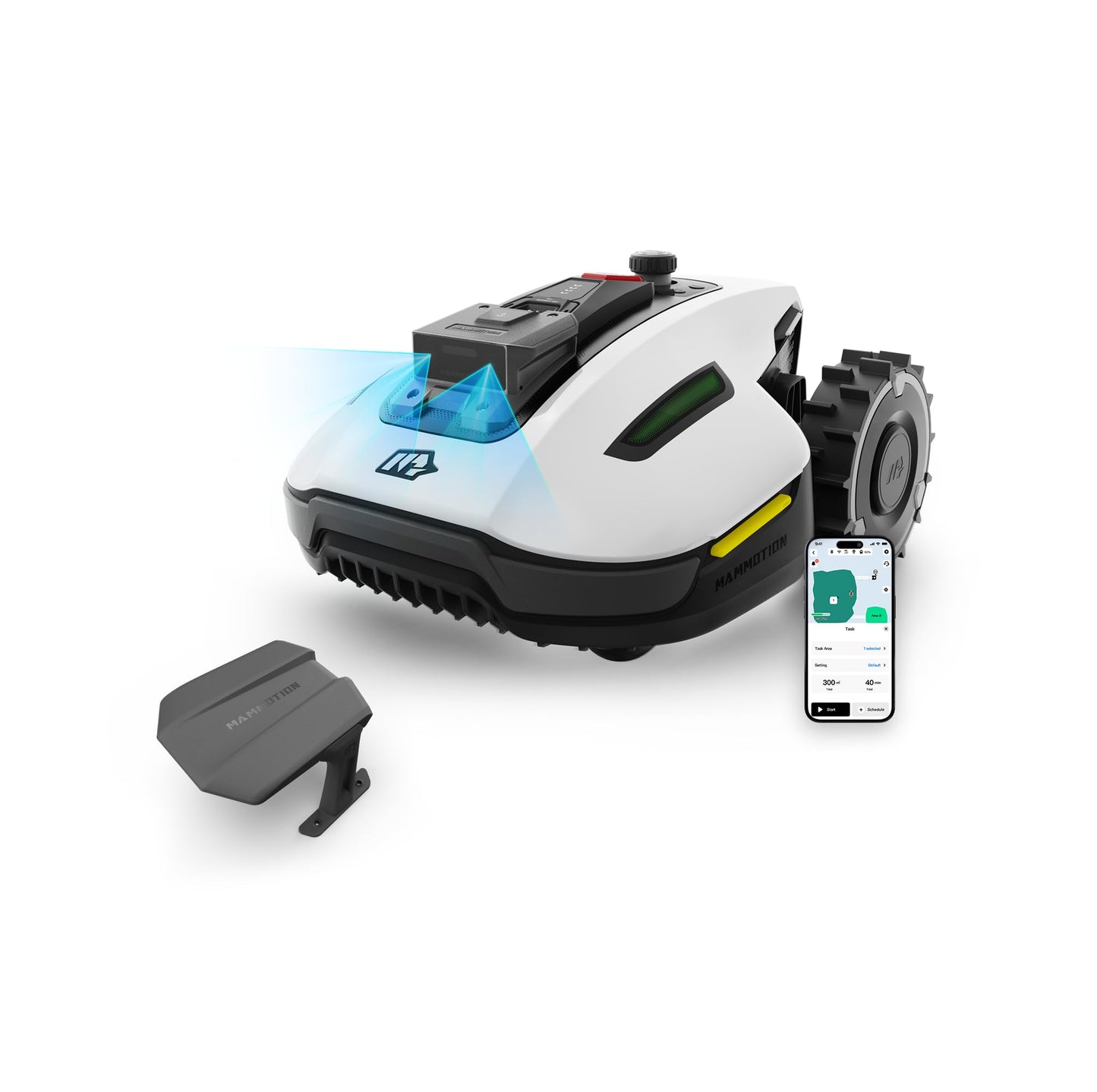 Mammotion YUKA Mini 700 Mähroboter mit Garage – Kabelloses Rasenmähen mit KI-Navigation & NetRTK+ Vision-System